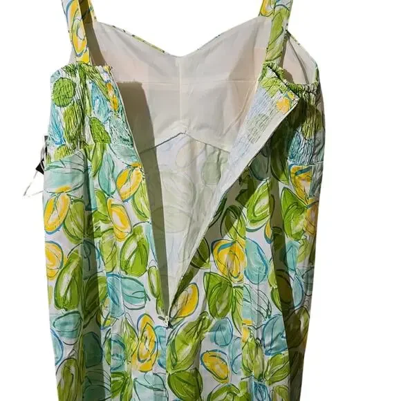 NWT Madison Leigh 18W Green/Blue Floral Sundress [0132] - Picture 7 of 11